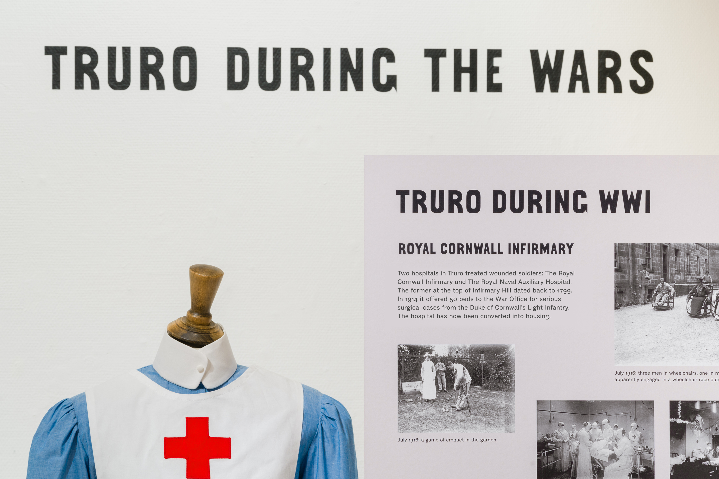 Exhibition design and custom typeface design for Glimpsing Truro’s Past at Royal Cornwall Museum, Truro, Cornwall, UK