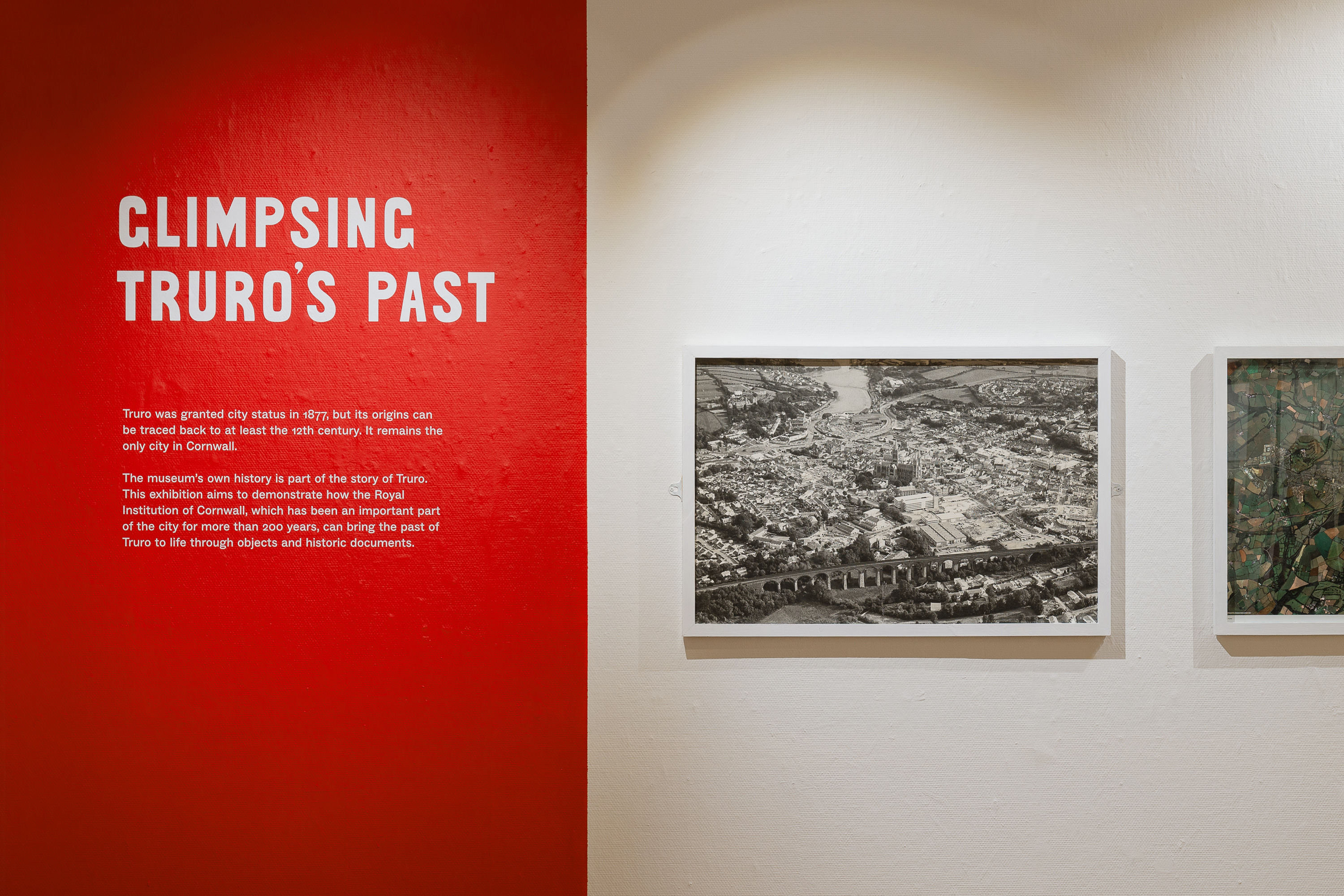 Exhibition design and custom typeface design for Glimpsing Truro’s Past at Royal Cornwall Museum, Truro, Cornwall, UK