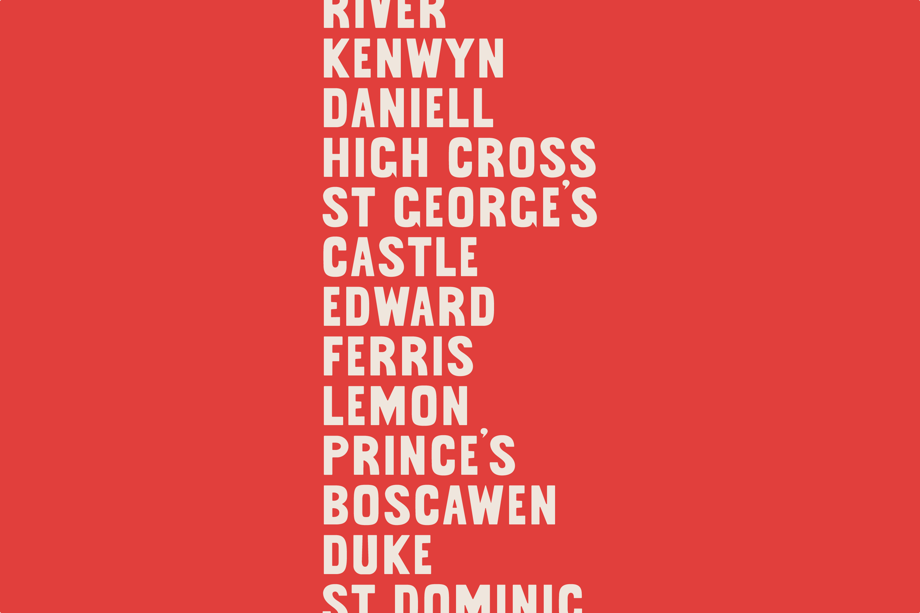 Exhibition design and custom typeface design for Glimpsing Truro’s Past at Royal Cornwall Museum, Truro, Cornwall, UK