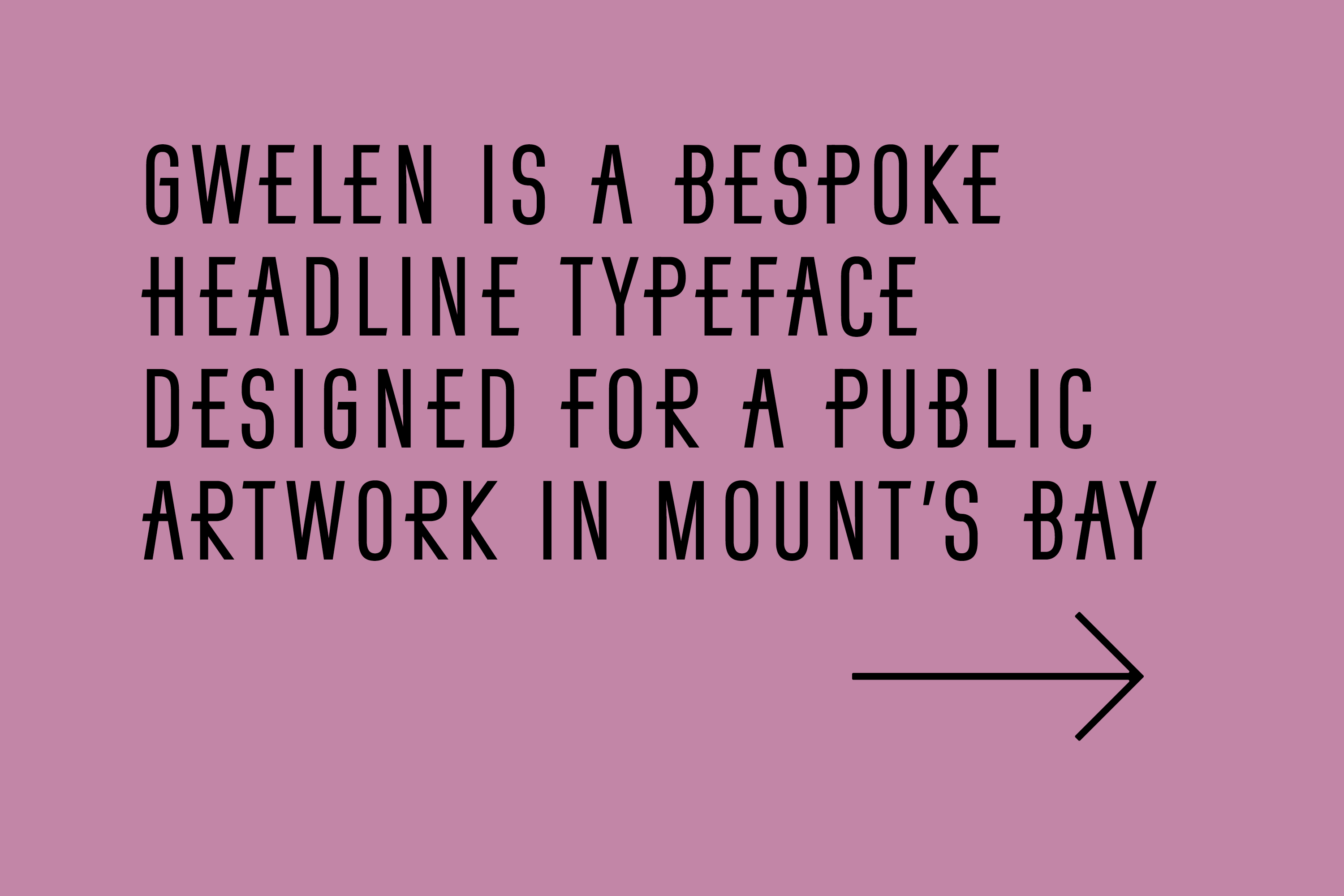 Brand identity design and visual communications for Gwelen, a public artwork by Emma Smith