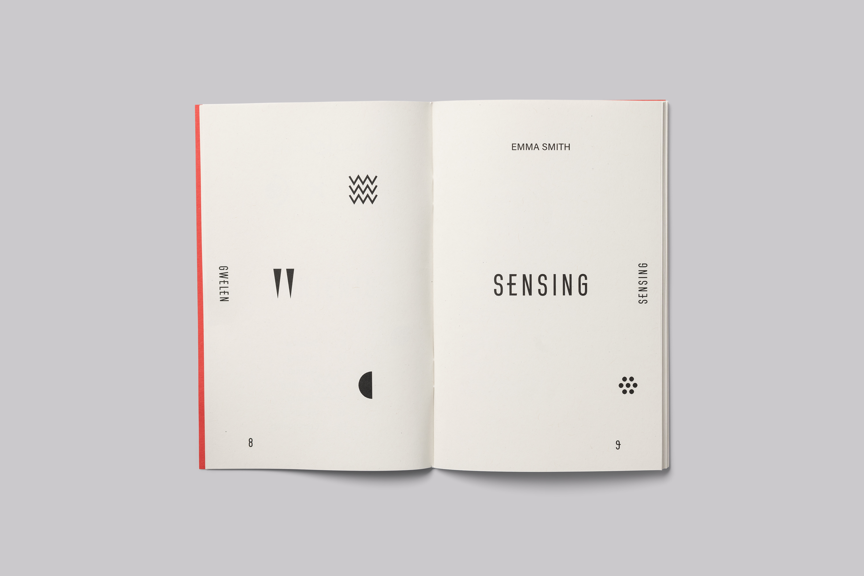 Book design for Gwelen, a public artwork by Emma Smith responding to the submerged forest in Mount’s Bay Cornwall UK