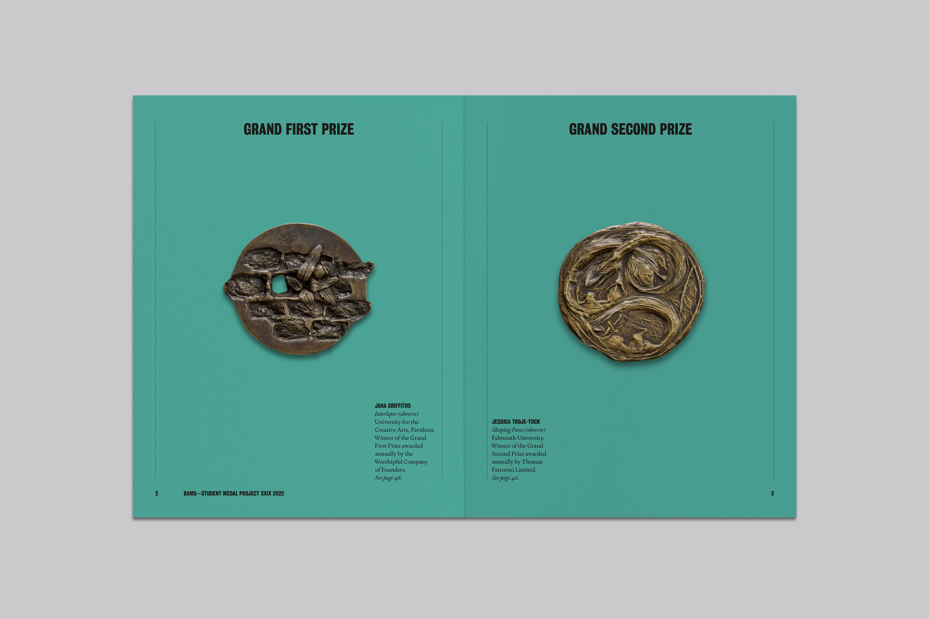 Catalogue Design and Art Direction for the Student Medal Project for the British Art Medal Society at the British Museum