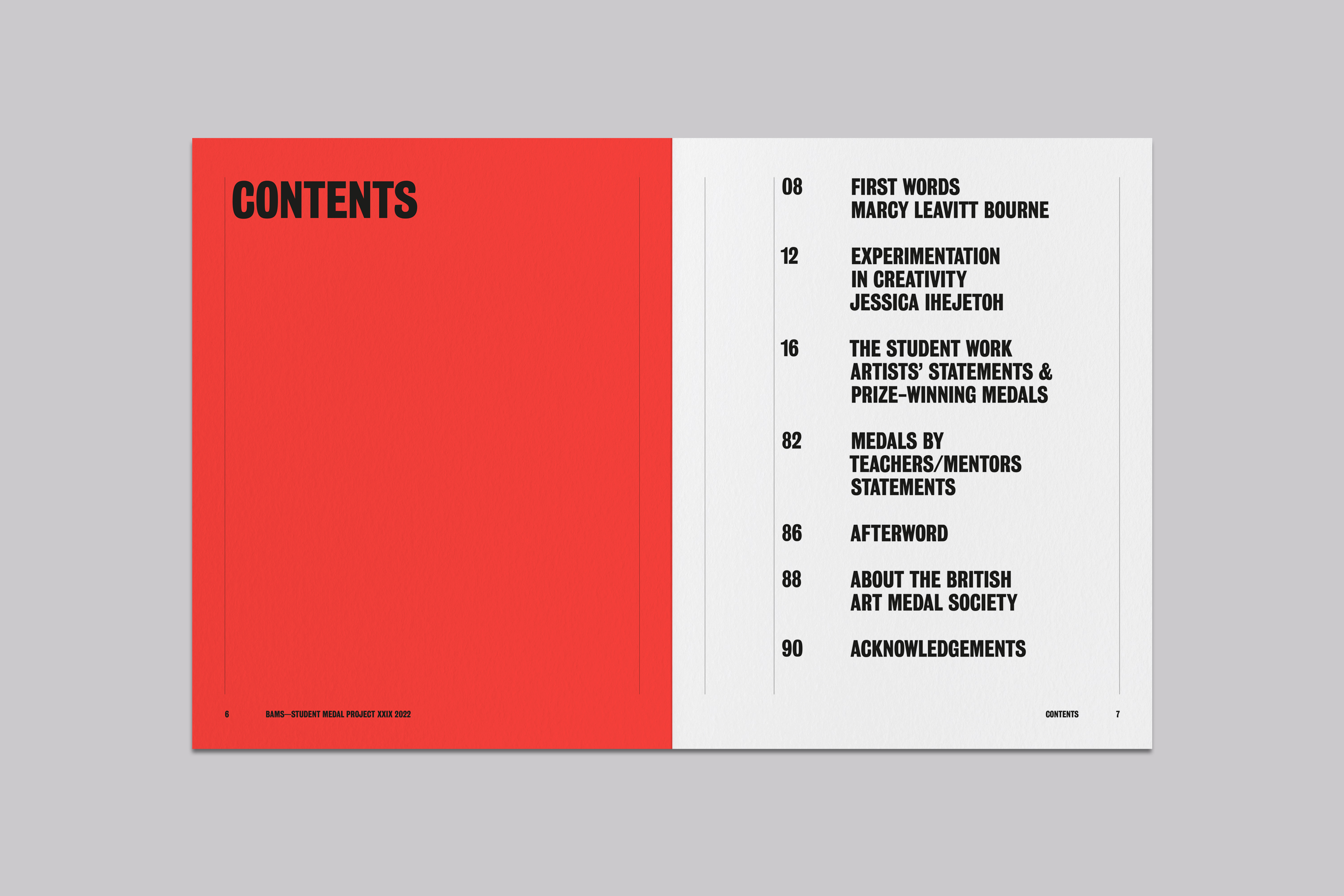 Catalogue Design and Art Direction for the Student Medal Project for the British Art Medal Society at the British Museum