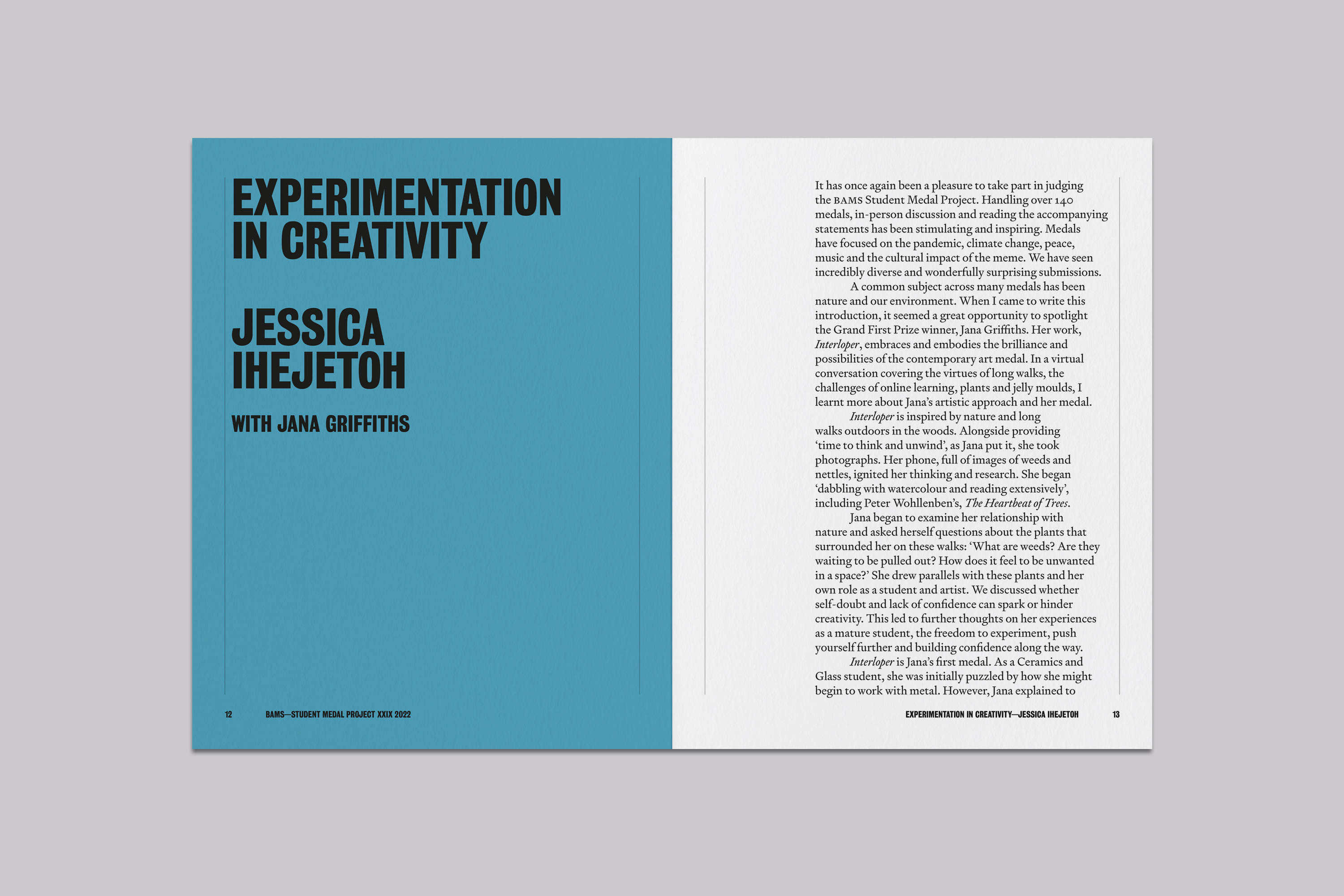 Catalogue Design and Art Direction for the Student Medal Project for the British Art Medal Society at the British Museum