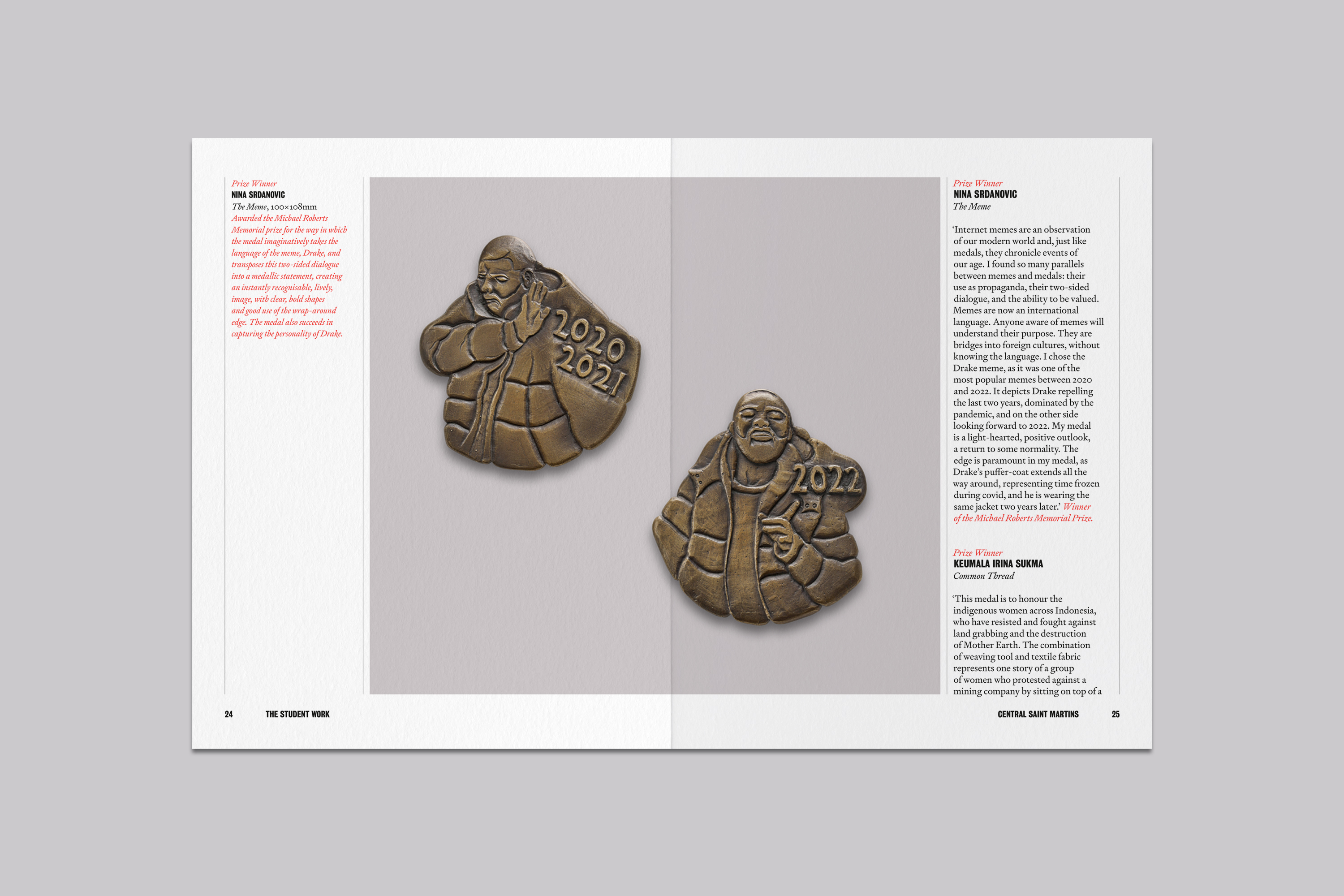 Catalogue Design and Art Direction for the Student Medal Project for the British Art Medal Society at the British Museum