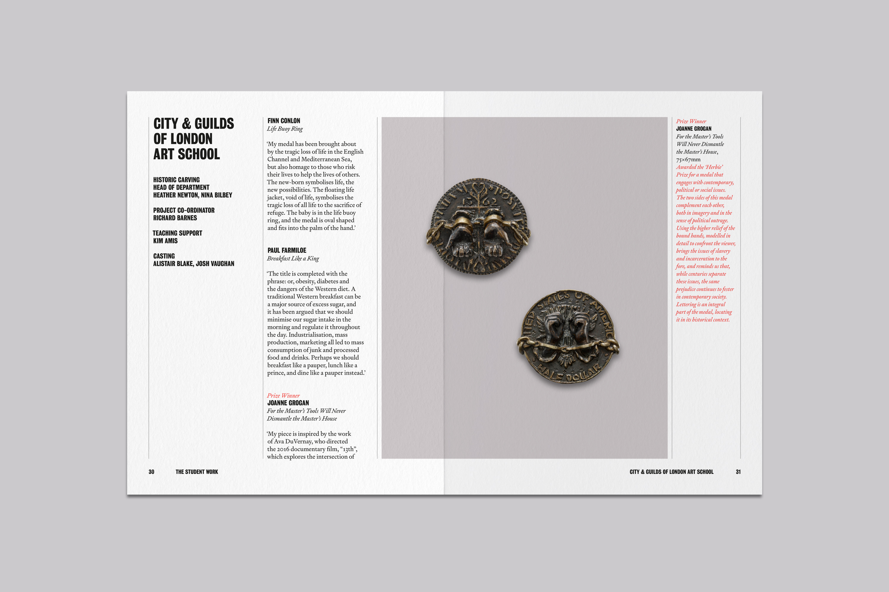 Catalogue Design and Art Direction for the Student Medal Project for the British Art Medal Society at the British Museum