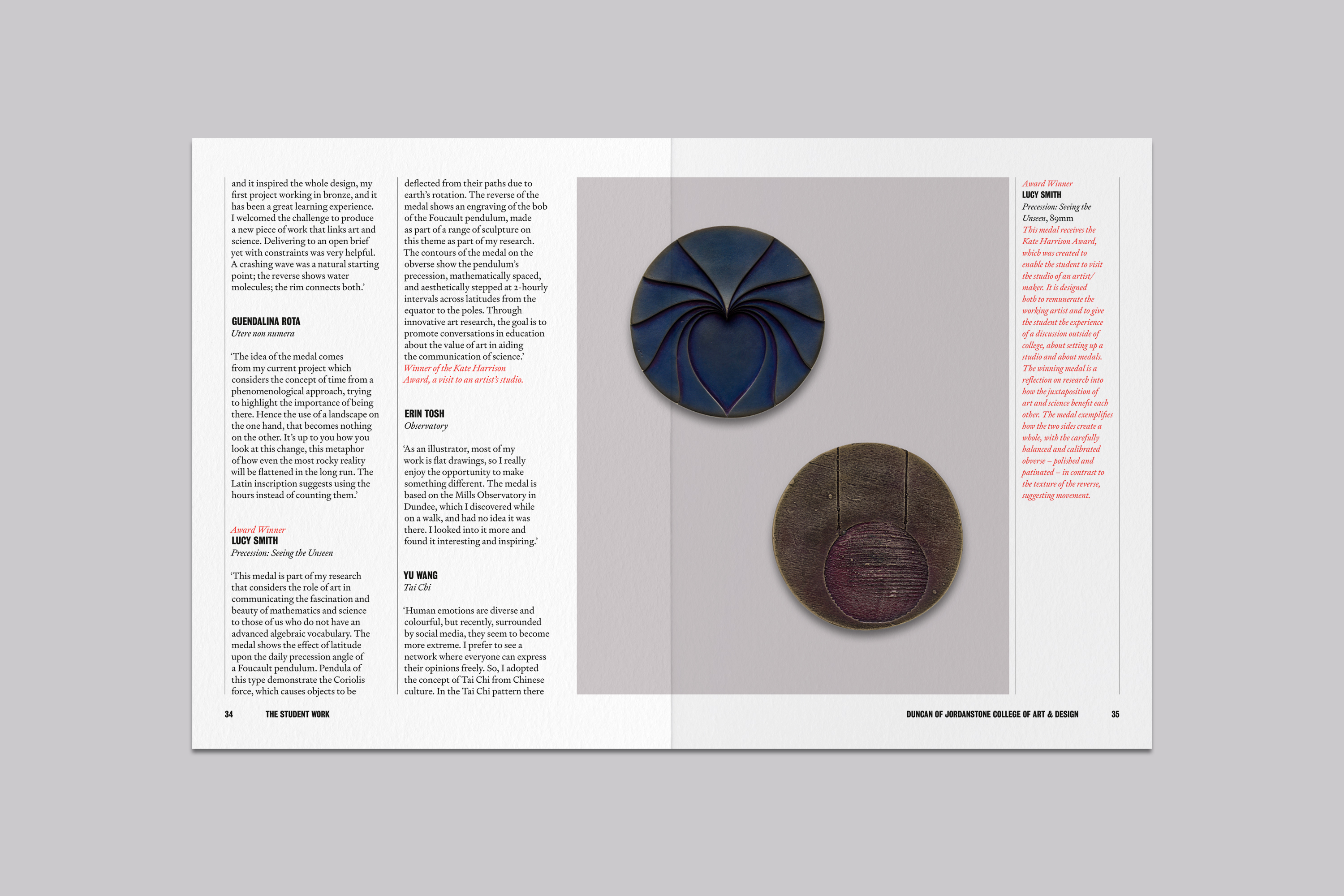 Catalogue Design and Art Direction for the Student Medal Project for the British Art Medal Society at the British Museum