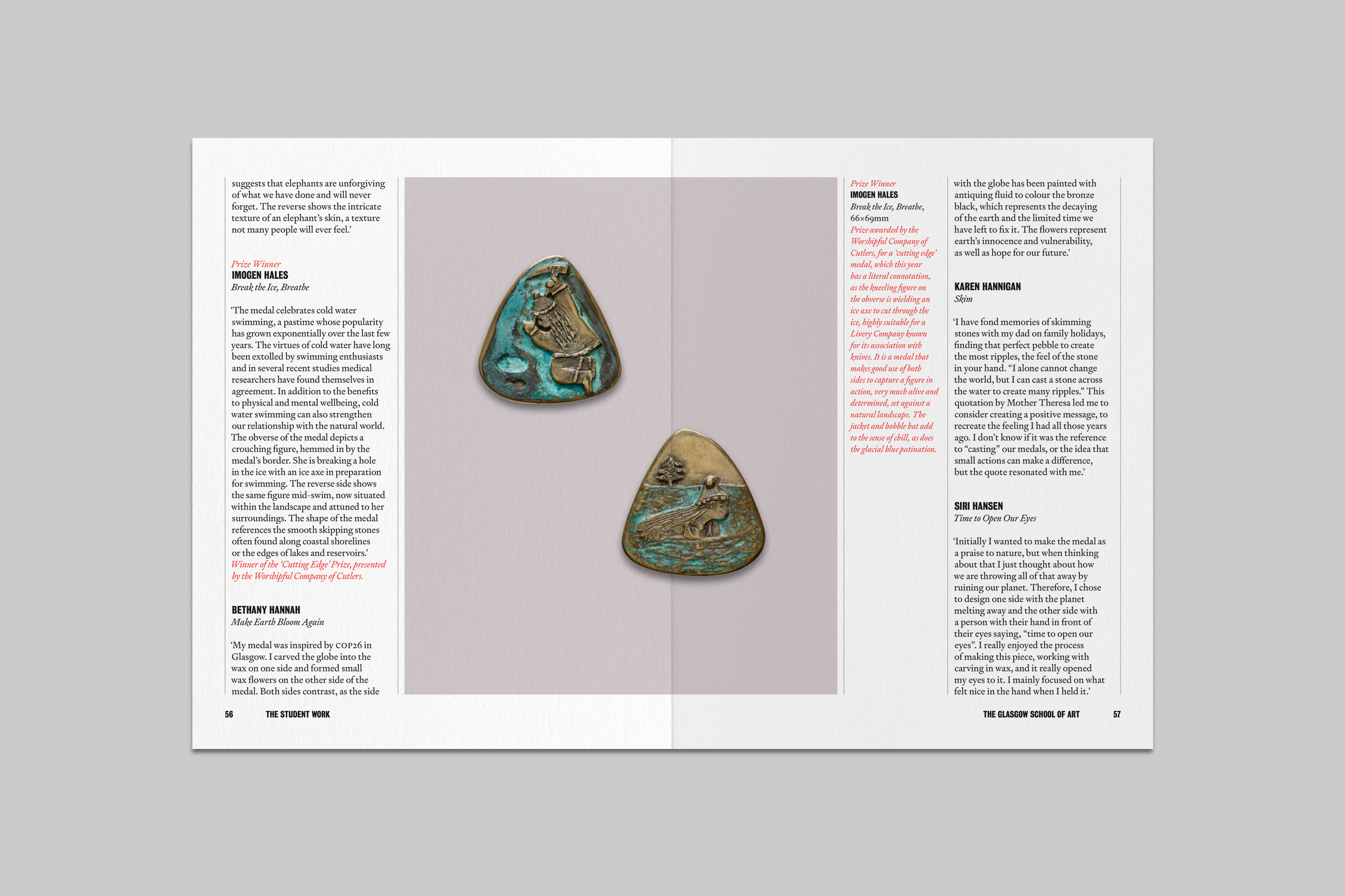 Catalogue Design and Art Direction for the Student Medal Project for the British Art Medal Society at the British Museum