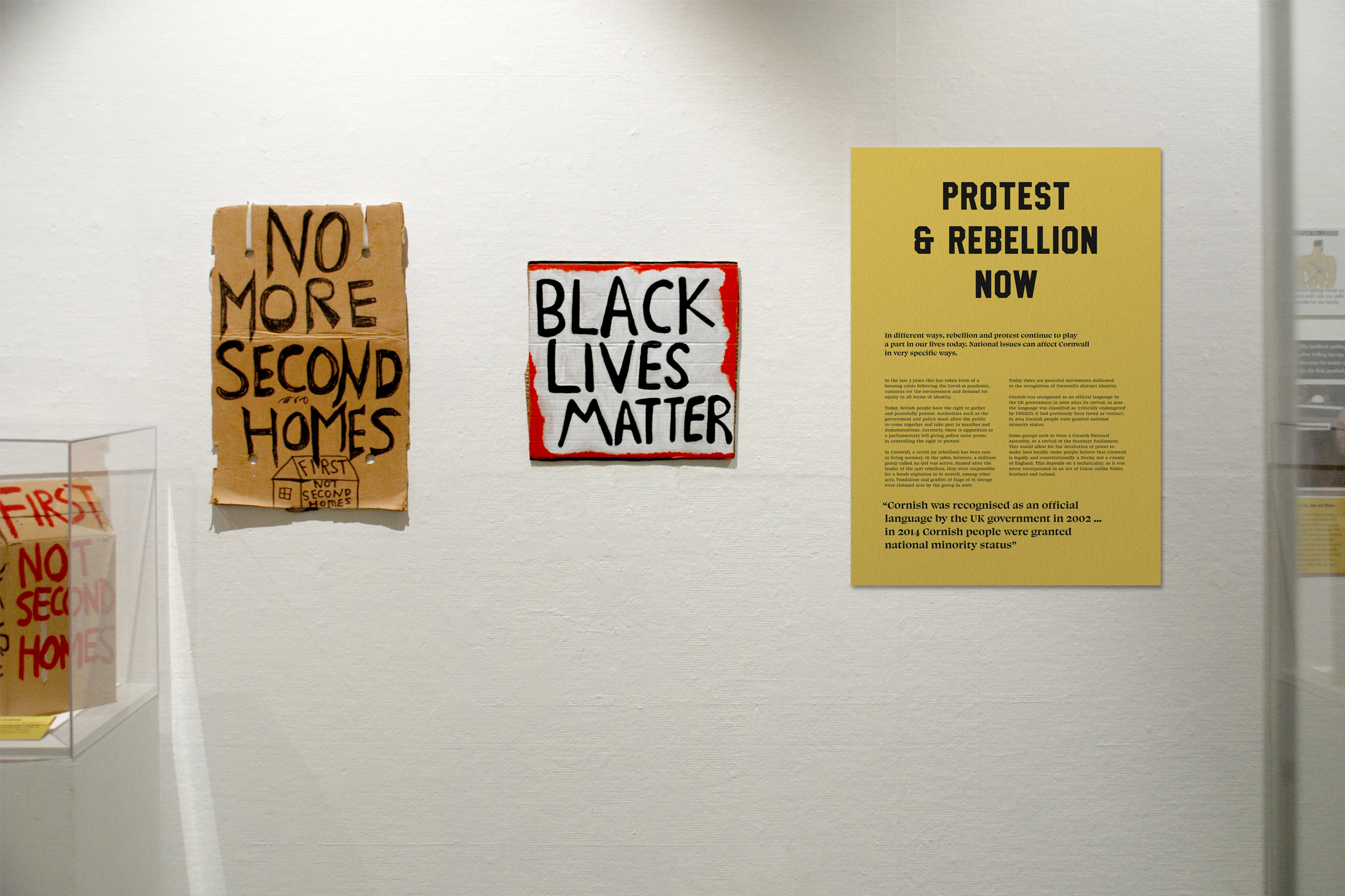 Exhibition and interpretation design for Rebel Voices at Royal Cornwall Museum, in Truro, Cornwall