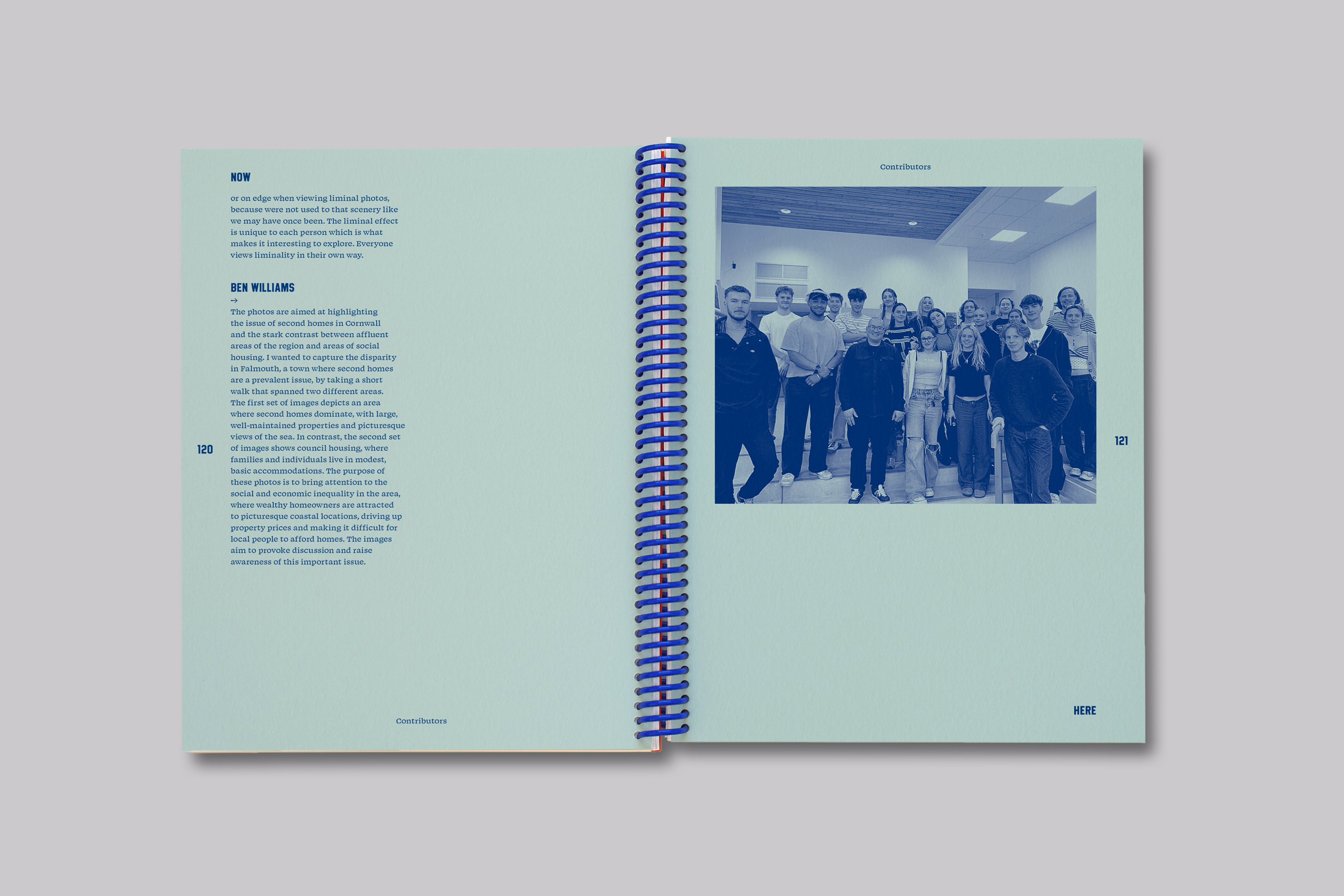 Collaborative publication design exploring place and identity through photography and editorial design with Graphic Design students at Falmouth University.