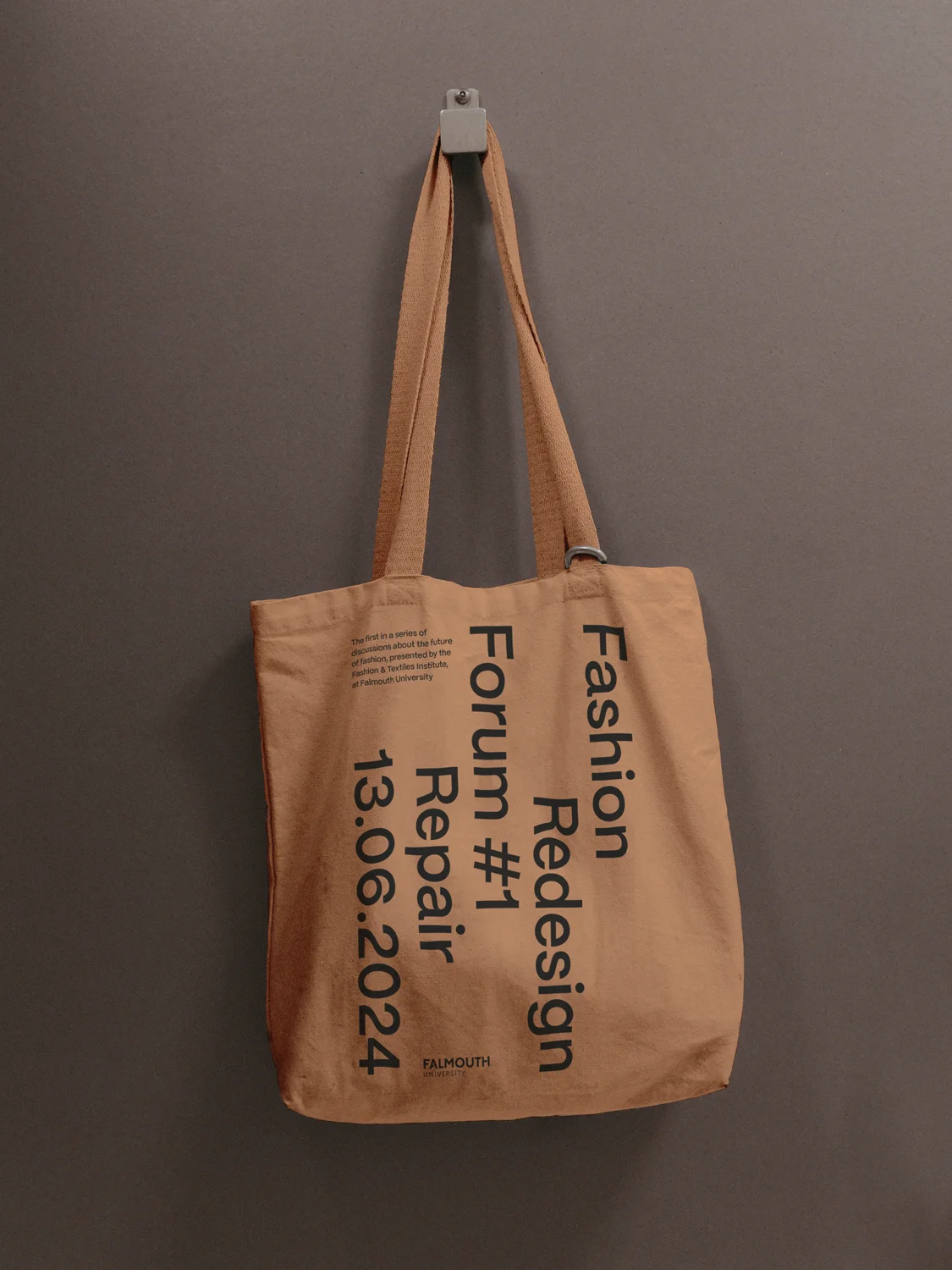 Graphic identity design for Fashion ReDesign, the first in a series of discussions about the future of fashion by Falmouth University