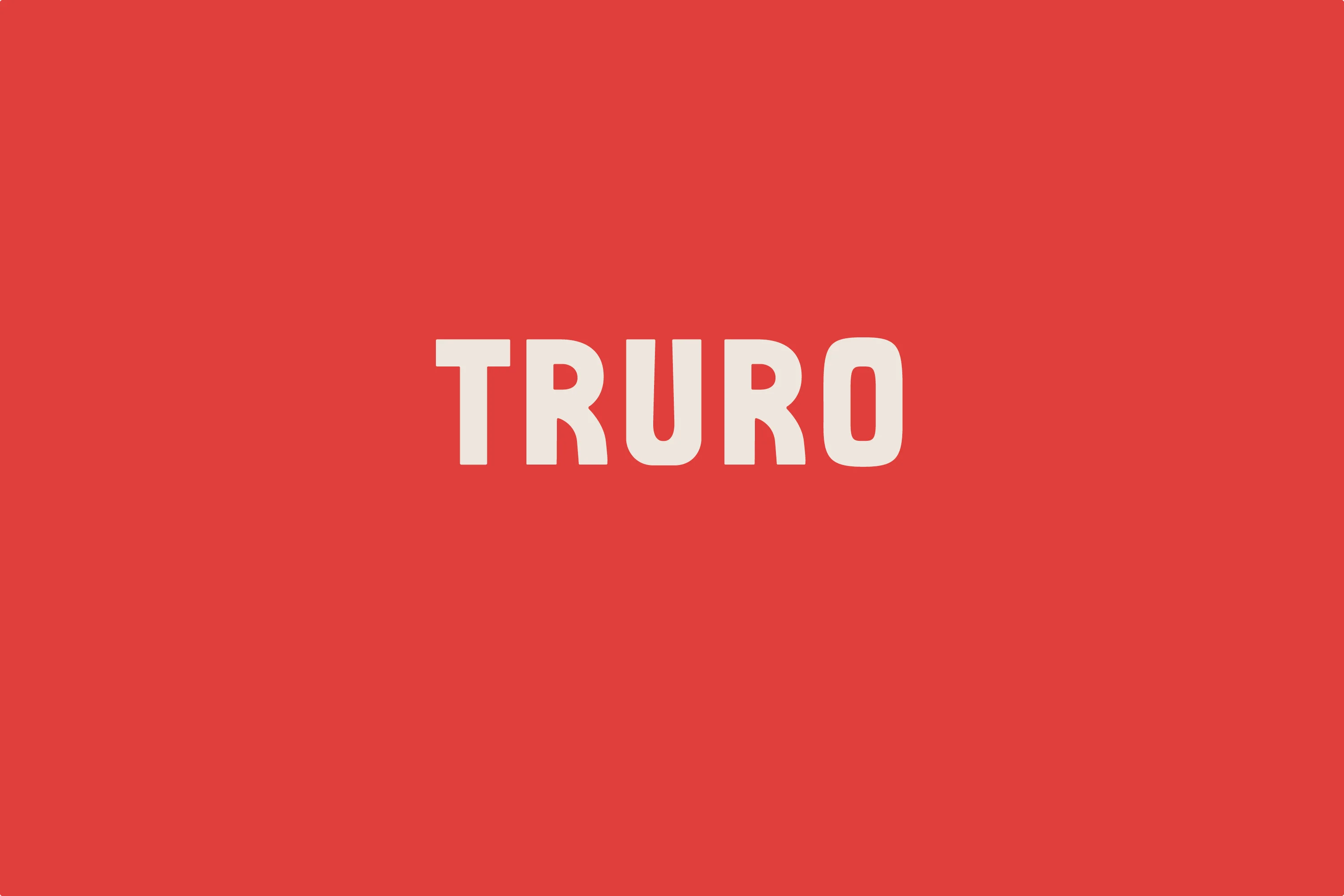Custom typeface design inspired by the historical fabric of the city of Truro, in Cornwall, UK 