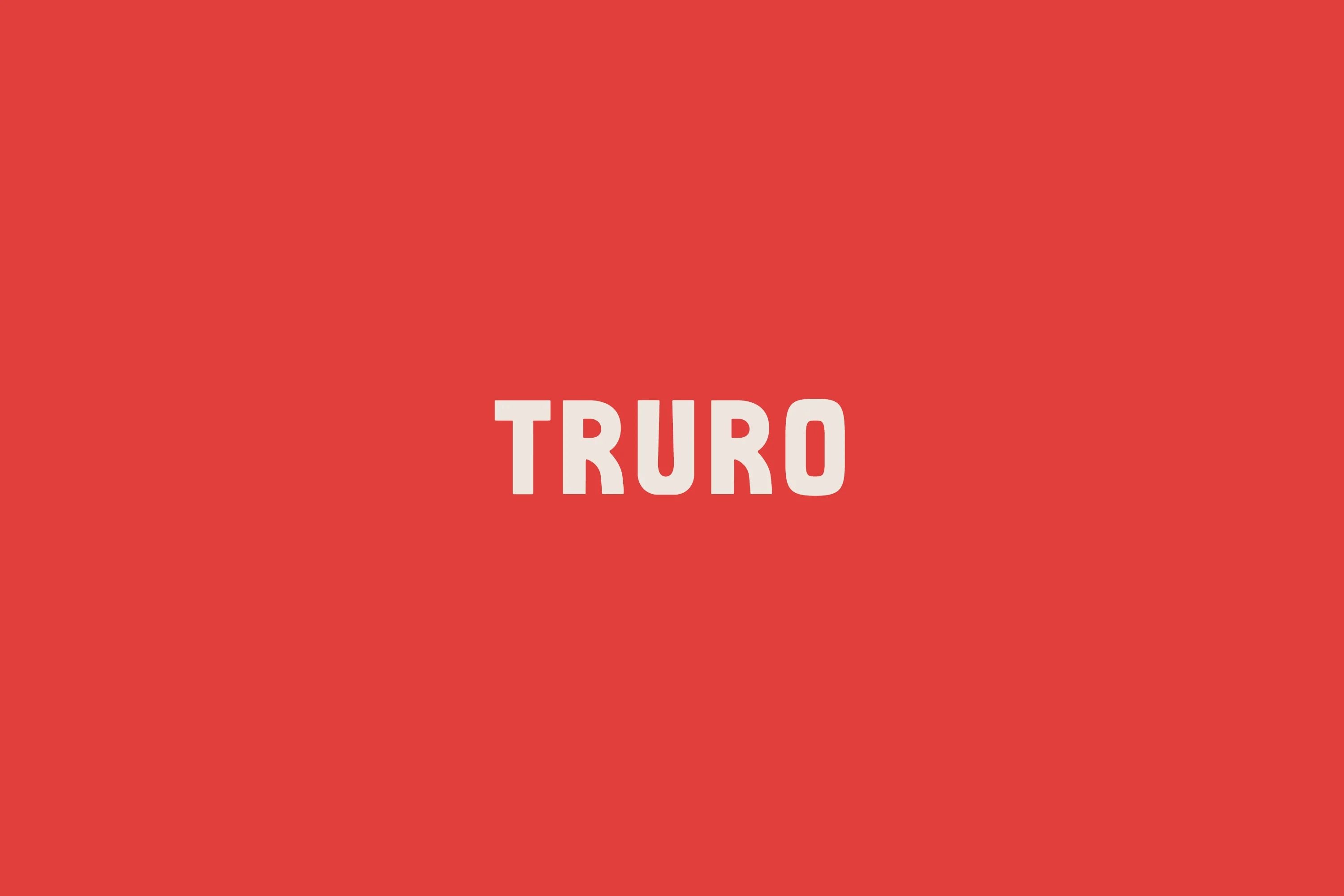 Custom typeface design inspired by the historical fabric of the city of Truro, in Cornwall, UK 