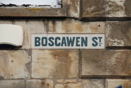 Inspiration for custom typeface design based on the historical fabric of the city of Truro in Cornwall, UK