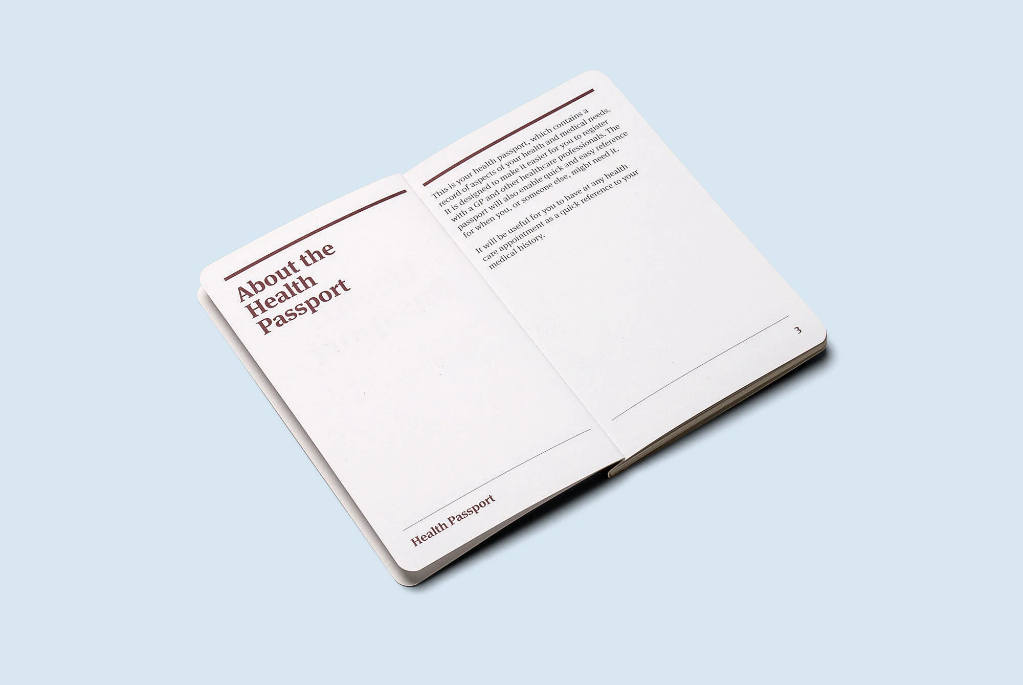 Design of the Health Passport support greater independence and confidence in accessing and managing health information