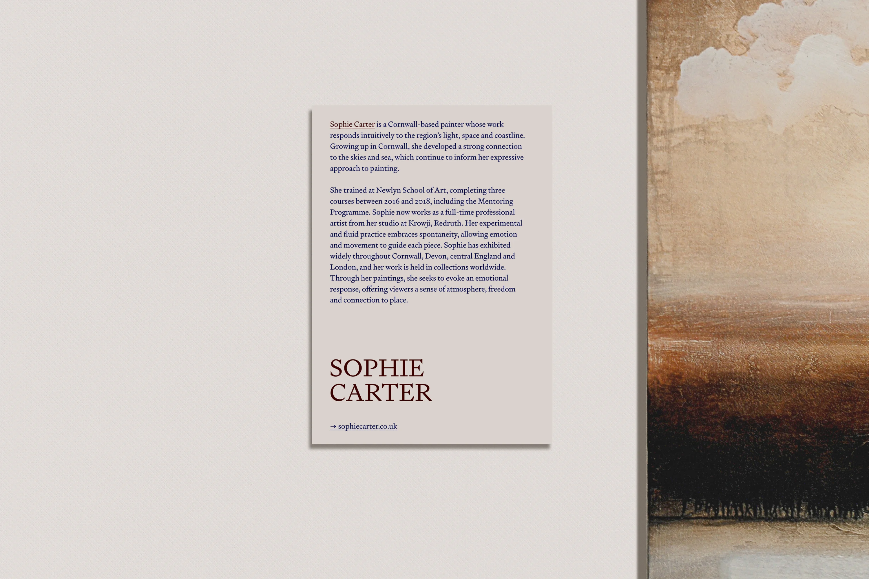 Exhibition interpretation design for What The Land Remembers at Cornwall Museum & Art Gallery, in Truro Cornwall
