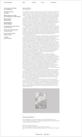 Website Design for contemporary artist Anne Vibeke Mou